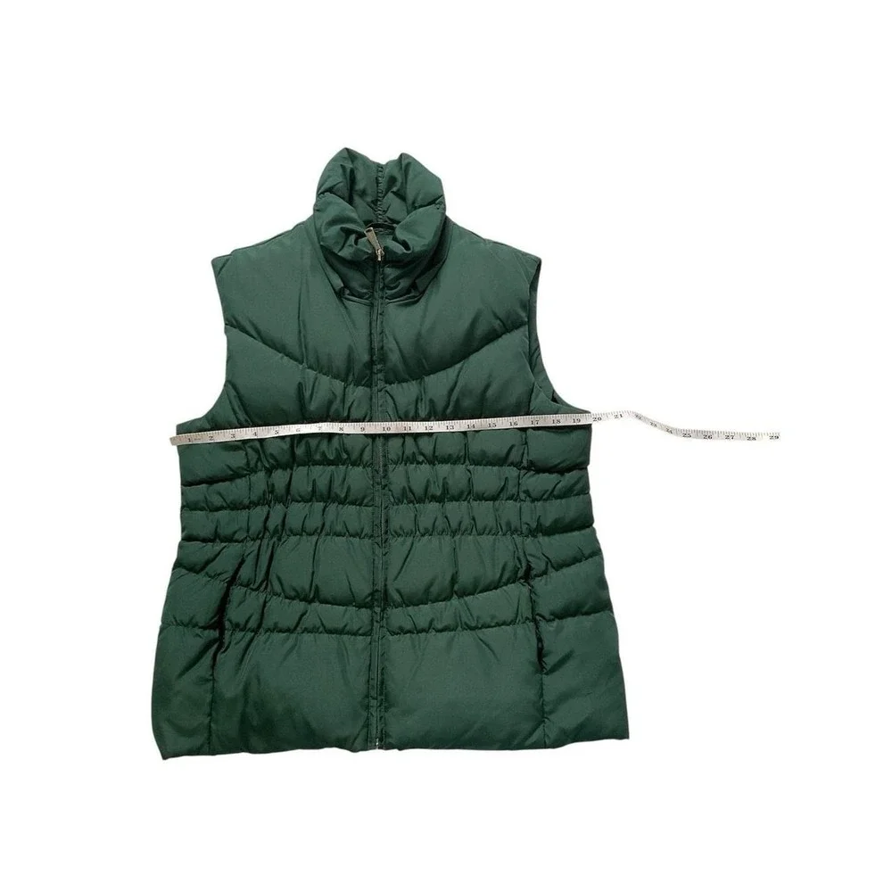 Michael Kors Green Puffer Jacket Vest Size Medium